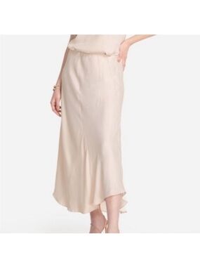 Johnny Was Calme Asymmetrical Slip Skirt Creme Size XL